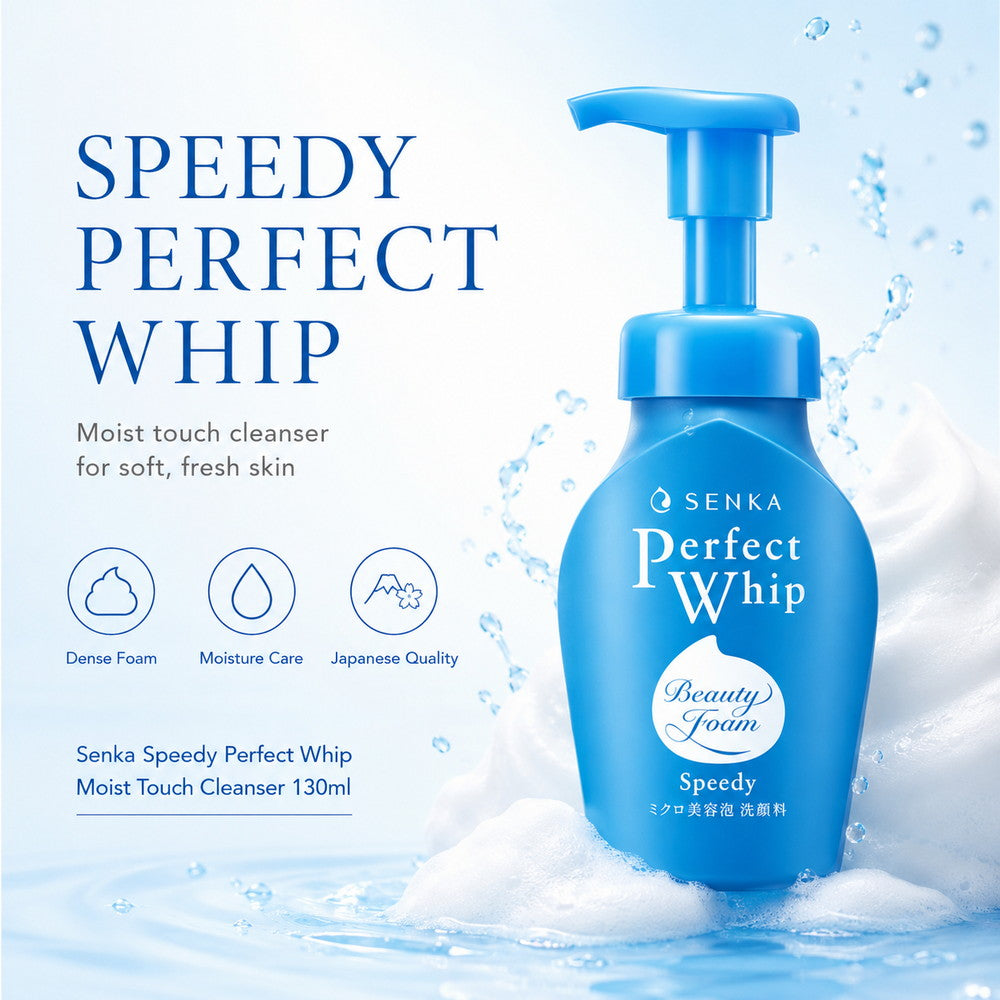 Senka Speedy Perfect Whip Moist Touch Cleanser 130ml