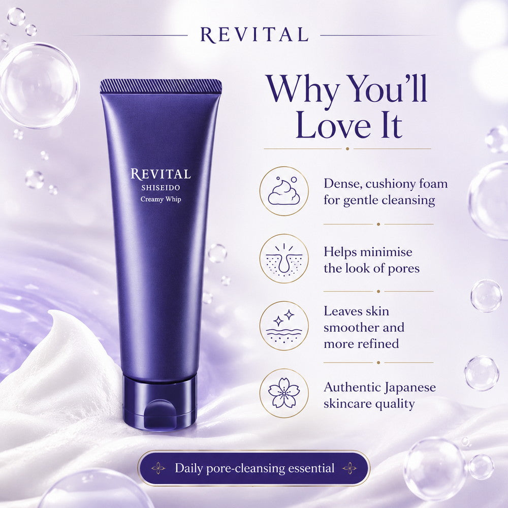 Revital Creamy Whip Pore Cleansing Facial Wash 125g