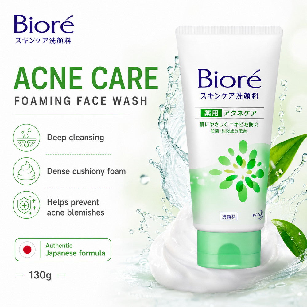 Biore Skin Care Foaming Face Wash For Acne 130g