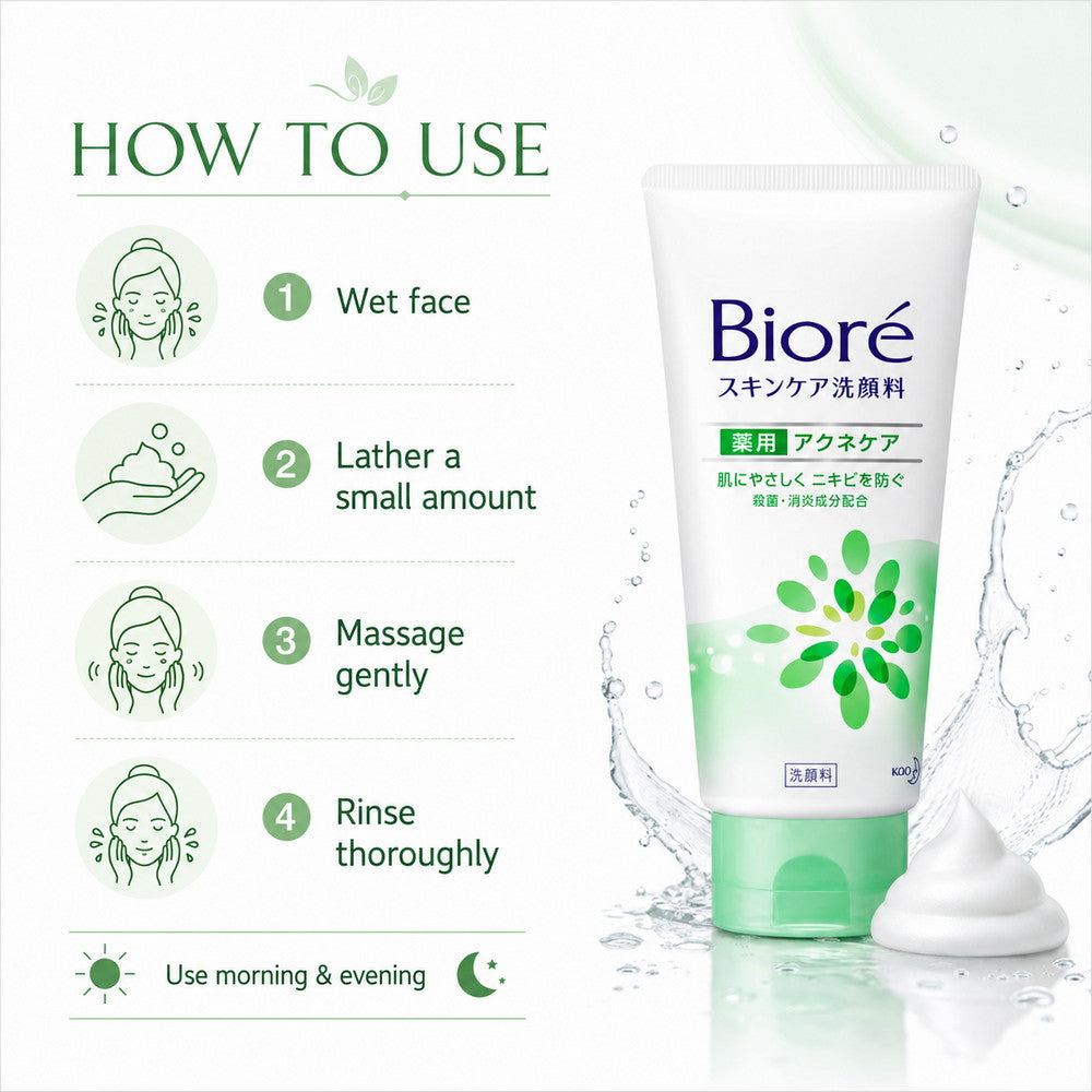 Biore Skin Care Foaming Face Wash For Acne 130g