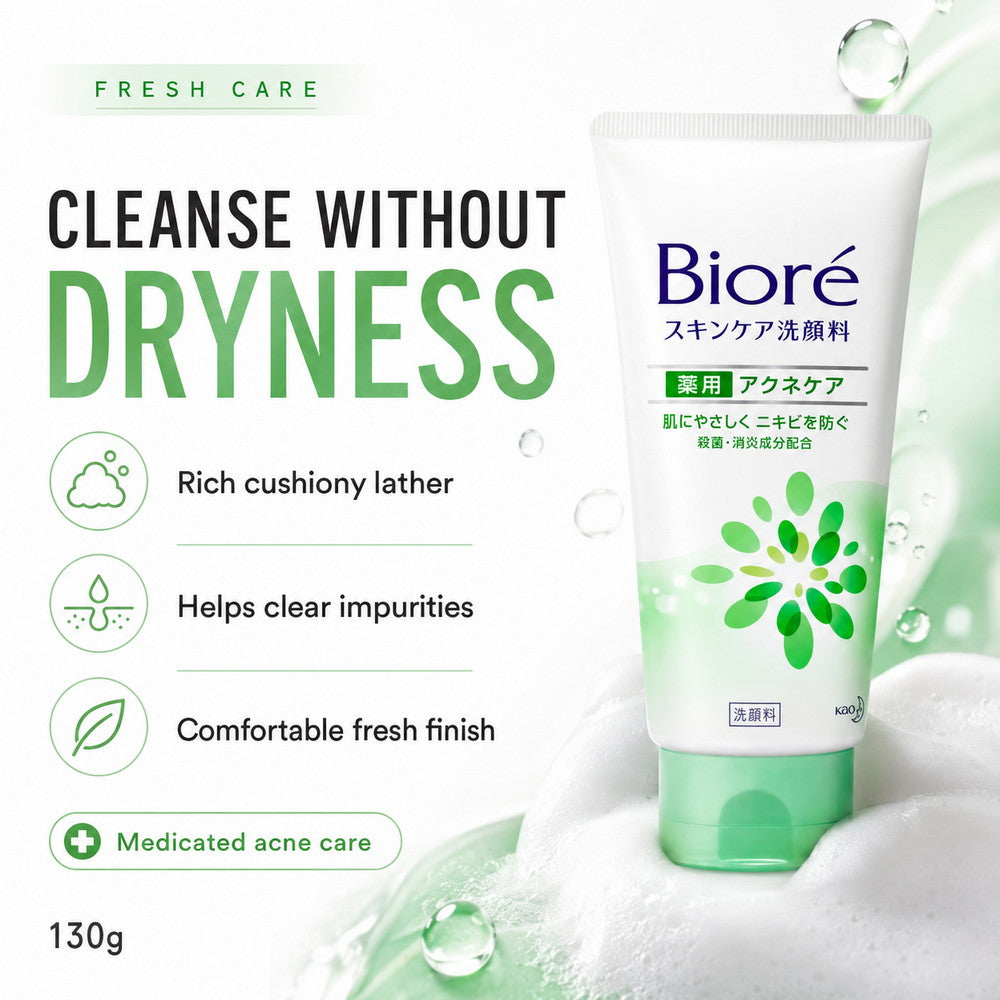 Biore Skin Care Foaming Face Wash For Acne 130g