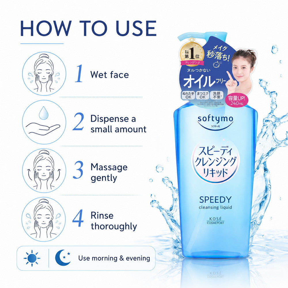 Softymo Speedy Cleansing Liquid Mild Facial Cleanser 240ml