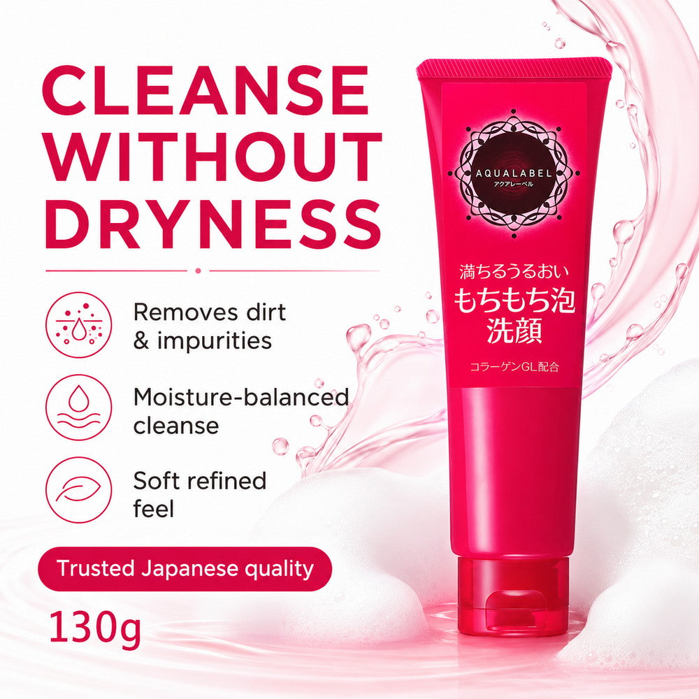 AQUALABEL Milky Mousse Foam Facial Cleanser For Clogged Pores 130g