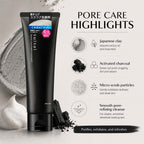 Suisai Beauty Clear Black Scrub Wash Clay Charcoal Pore Cleanser 130g