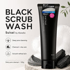Suisai Beauty Clear Black Scrub Wash Clay Charcoal Pore Cleanser 130g