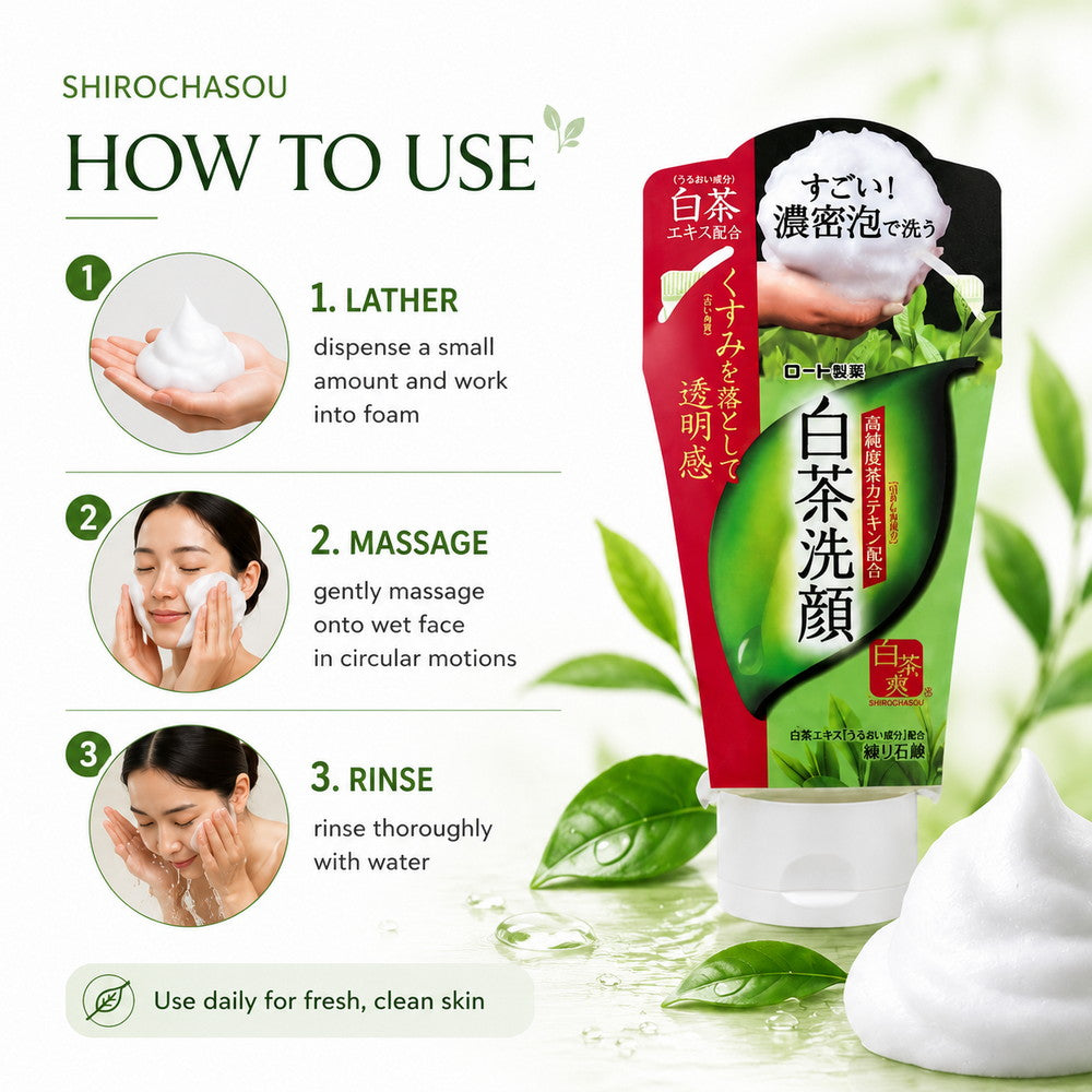Shirochasou White Tea Face Wash Foam 120g