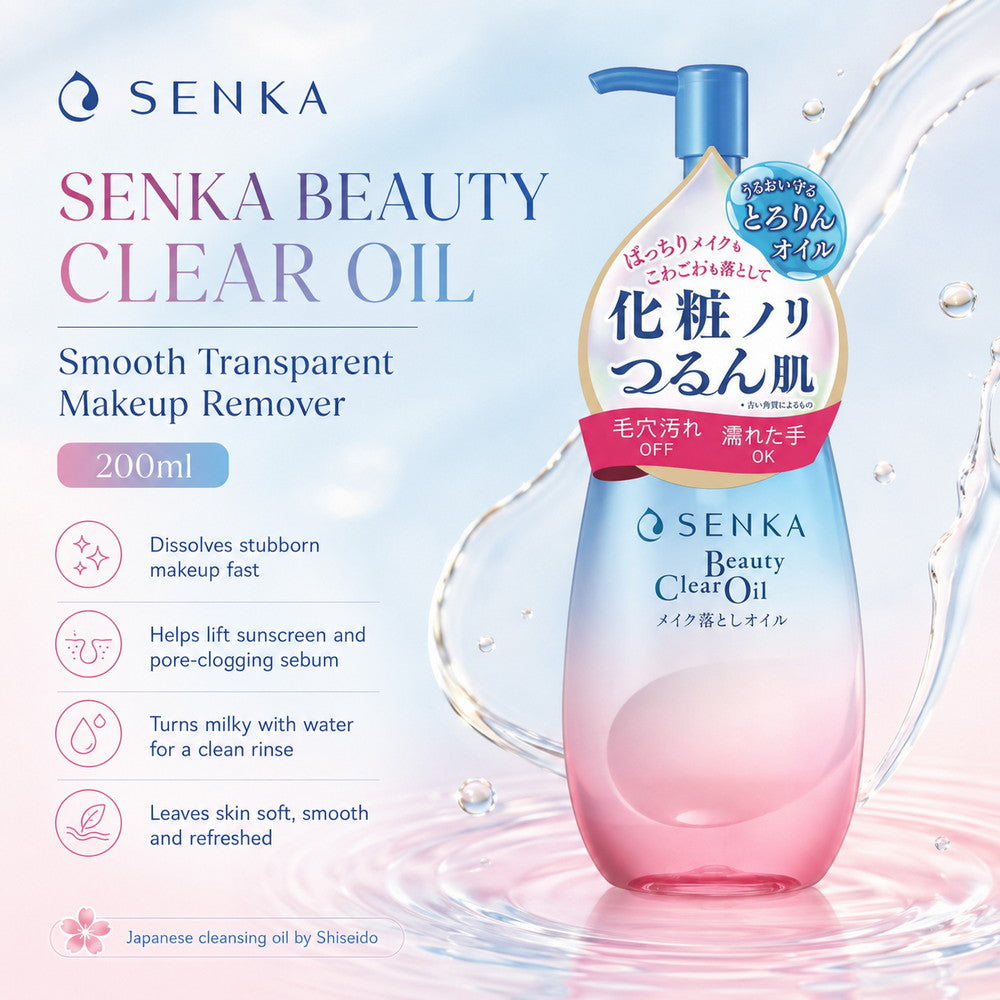Senka Beauty Clear Oil Smooth Transparent Makeup Remover 200ml
