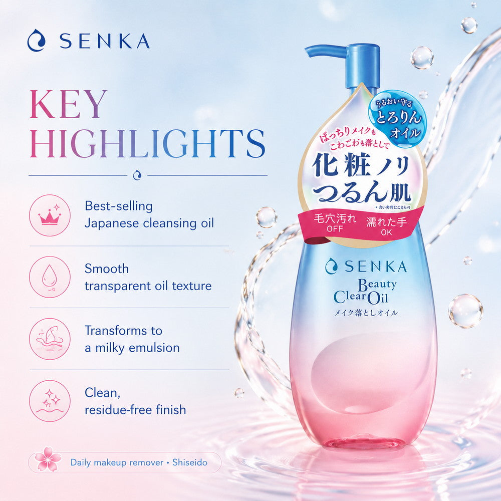 Senka Beauty Clear Oil Smooth Transparent Makeup Remover 200ml