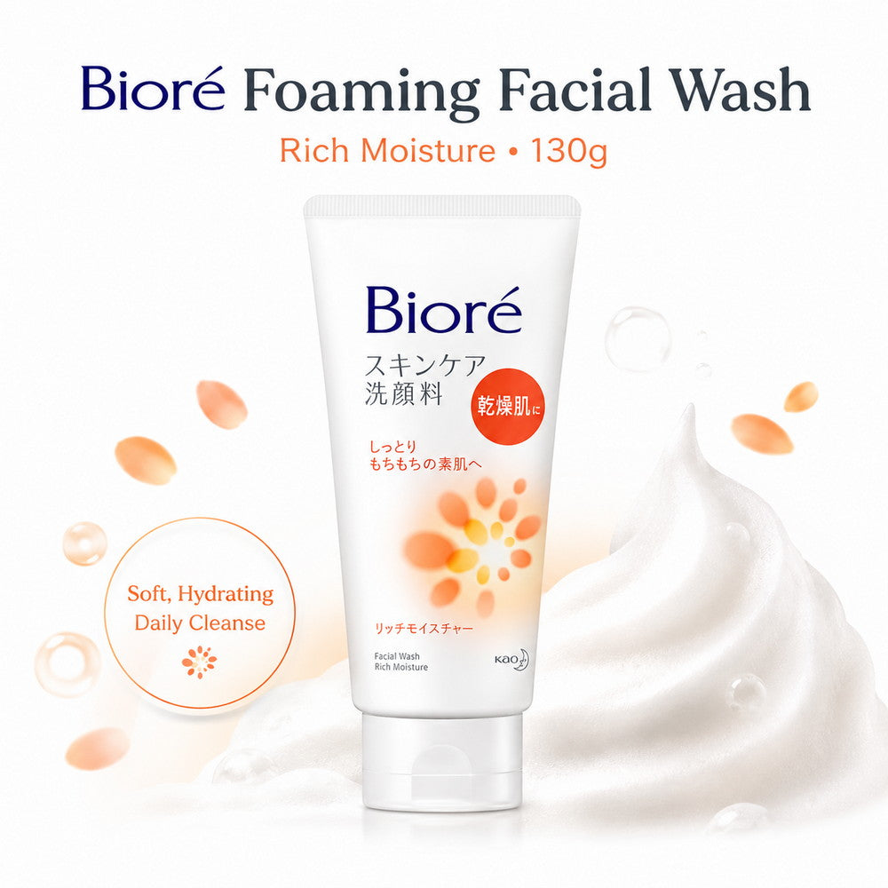 Biore Foaming Facial Wash Rich Moisture 130g