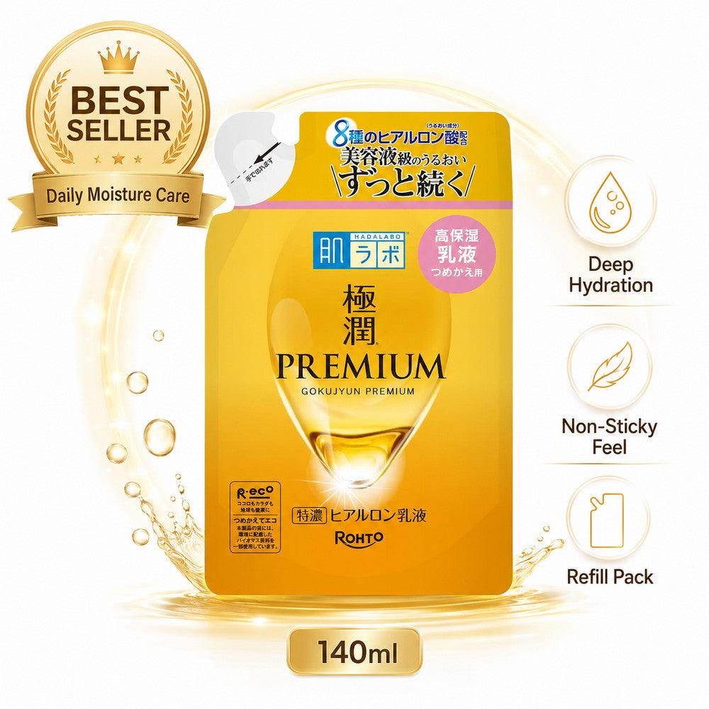 Hada Labo Gokujyun Premium Super Hyaluronic Milky Lotion Refill 140ml