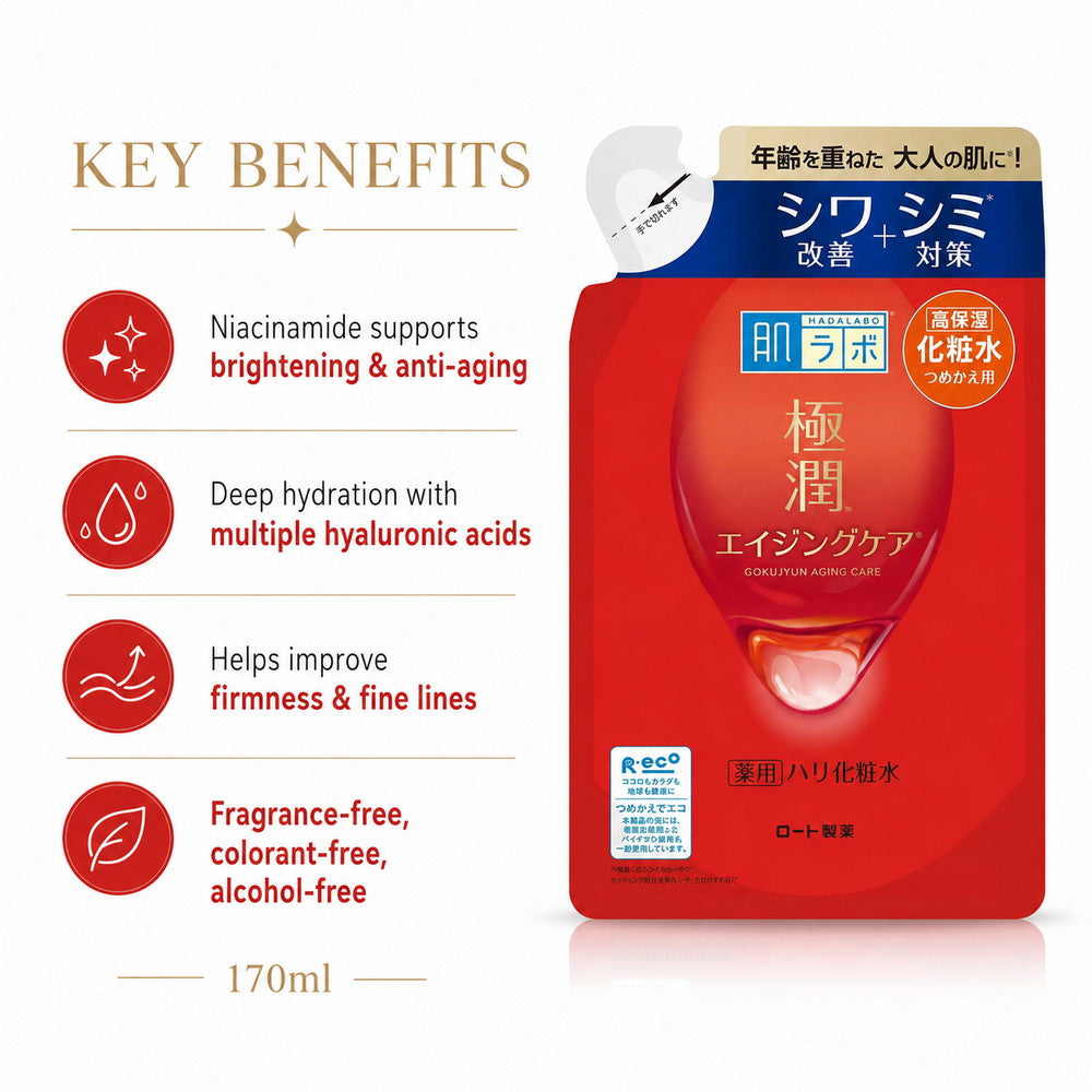 Hada Labo Gokujyun Medicated Aging Care Firming Lotion Refill 170ml