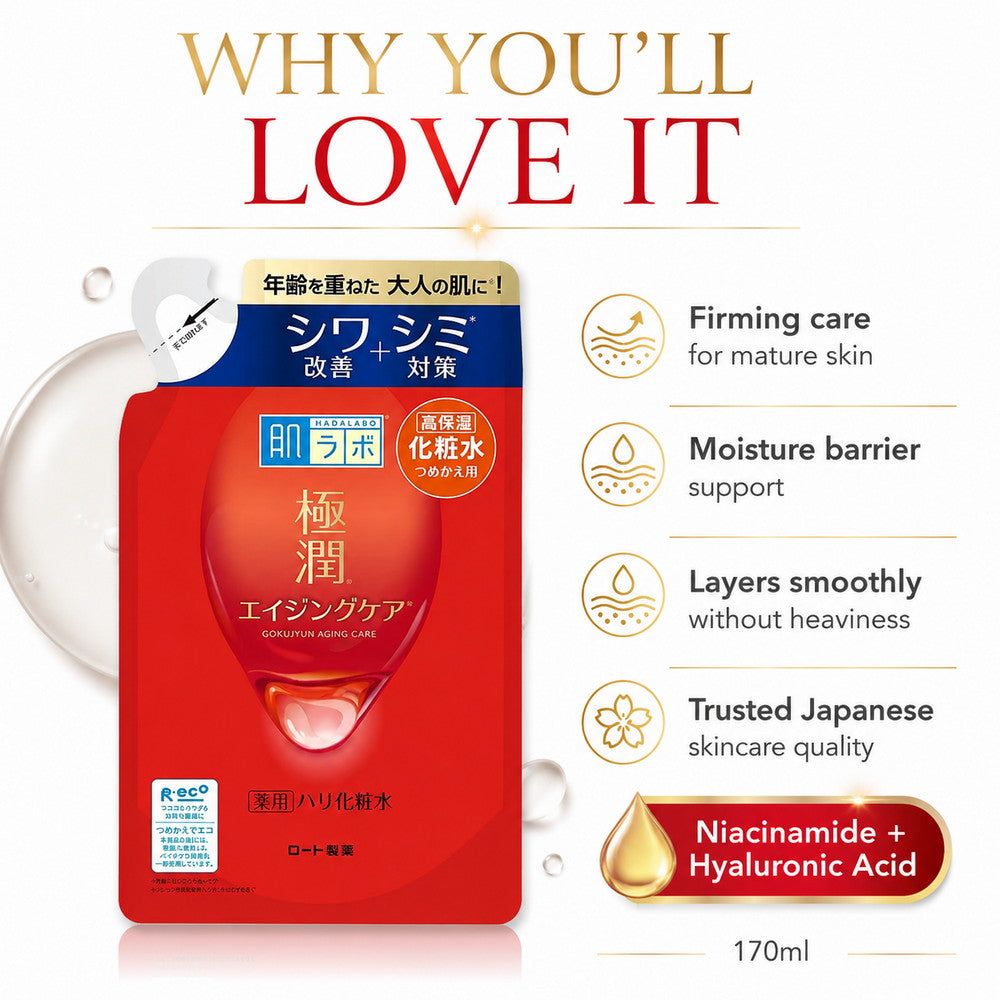 Hada Labo Gokujyun Medicated Aging Care Firming Lotion Refill 170ml
