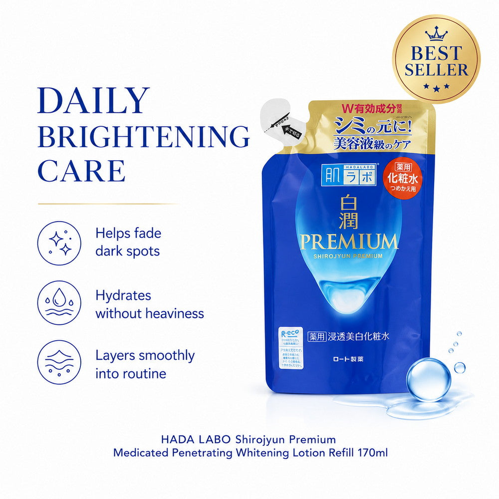 Hada Labo Shirojyun Premium Medicated Penetrating Whitening Lotion Refill 170ml