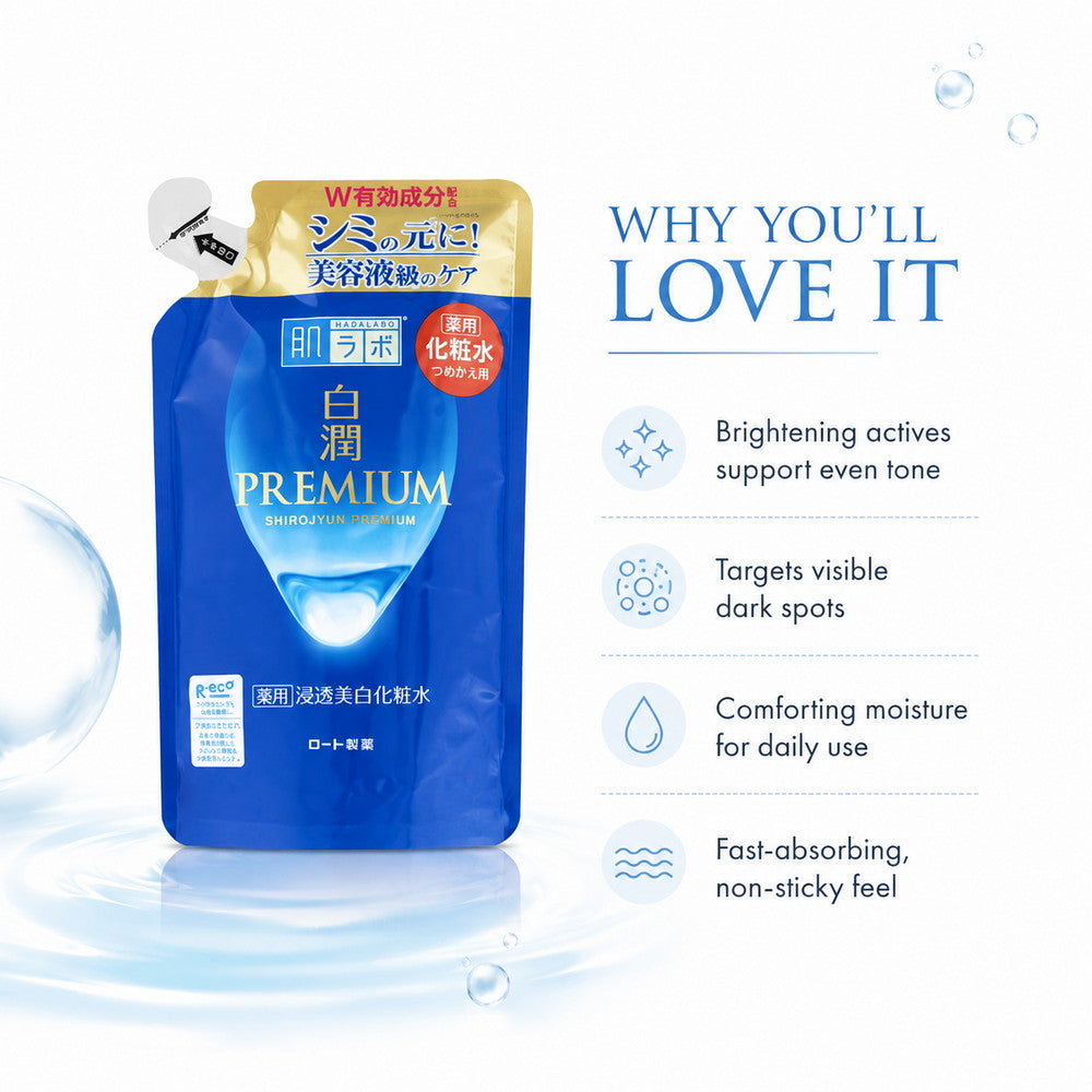 Hada Labo Shirojyun Premium Medicated Penetrating Whitening Lotion Refill 170ml