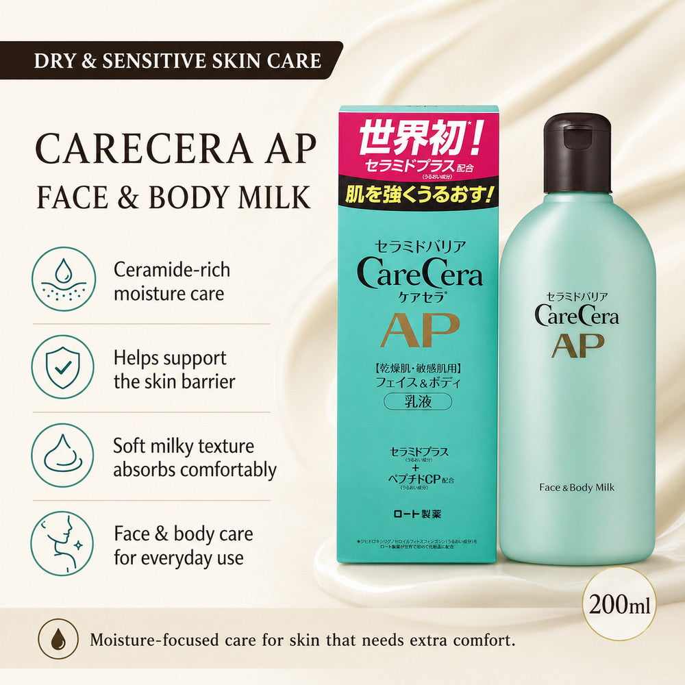 CareCera AP Moisturizing Ceramide Milk For Face & Body 200ml