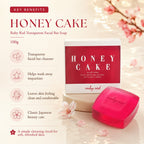 Honey Cake Ruby Red Transparent Facial Bar Soap 100g