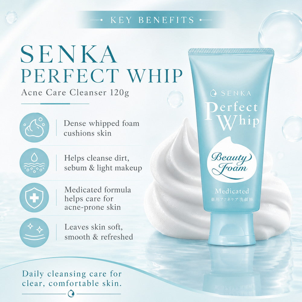 Senka Perfect Whip Acne Care Cleanser 120g
