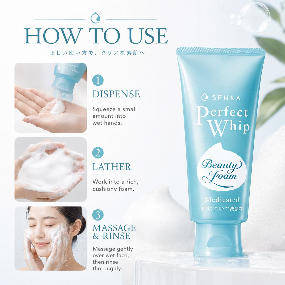 Senka Perfect Whip Acne Care Cleanser 120g