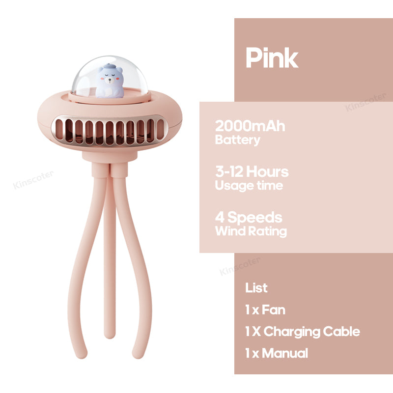 New Stroller Fan Rechargeable Portable Folding Electric Fan