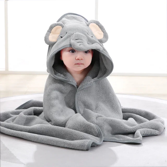 Cute Cartoon Animal Baby Bath Towels