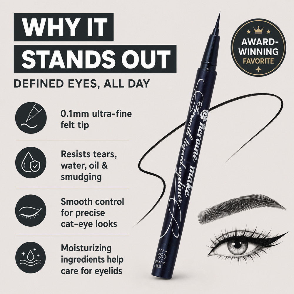 KISSME Heroine Make Smooth Liquid Eyeliner Black 1 piece