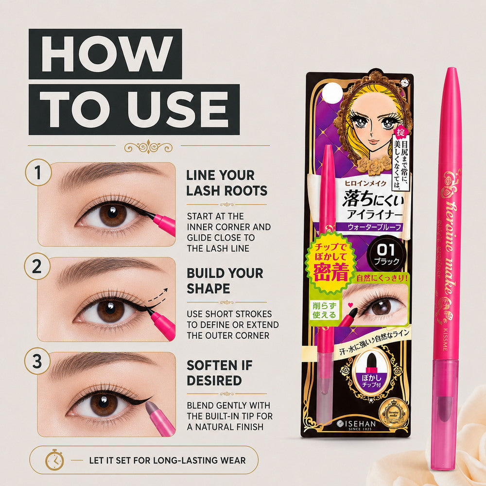 KISSME  Heroine Make Quick Eyeliner N Black  0.1g