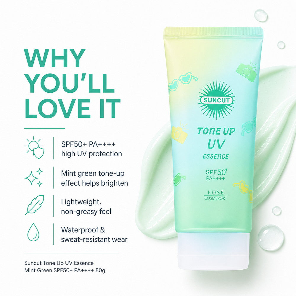 Suncut Tone Up UV Essence Mint Green SPF50+ PA++++ 80g