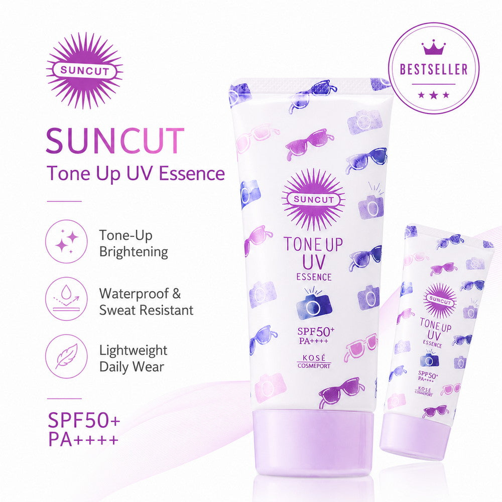 Suncut Sunscreen Tone Up UV Essence Color Control Transparent SPF50+ PA++++ Waterproof 80g