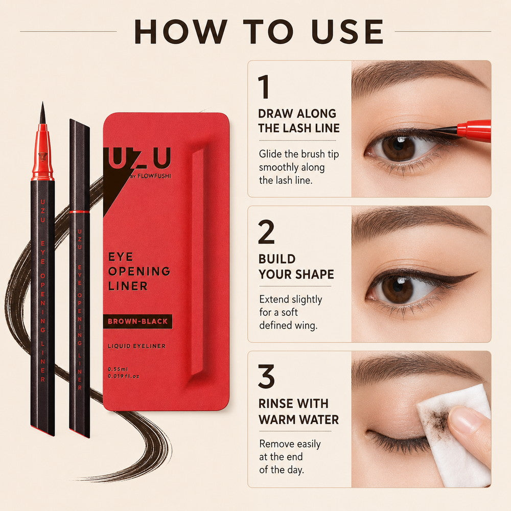 UZU BY FLOWFUSHI Eye Opening Liner Brown Black 0.55ml