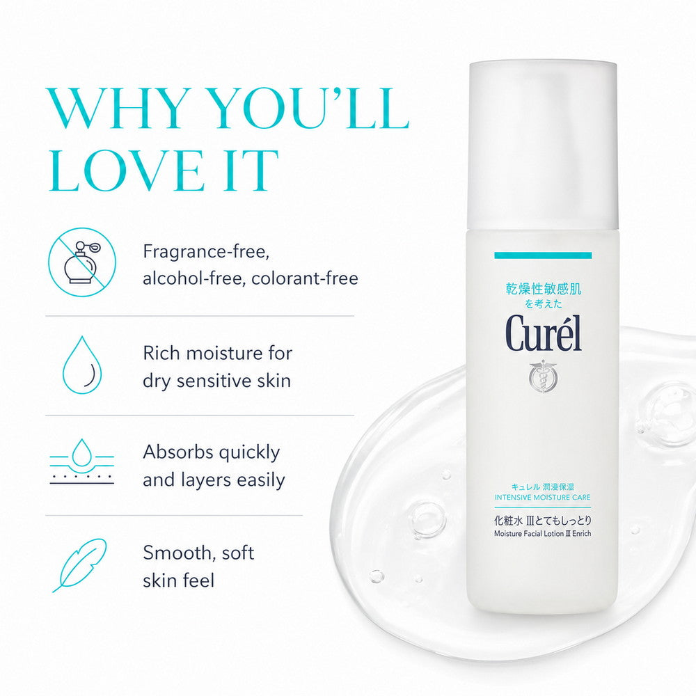 Curél Moisture Lotion III Enrich (Alcohol-Free, Sensitive Skin) 150ml
