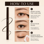 Silky Liquid Eyeliner Waterproof Brown Black 1pc