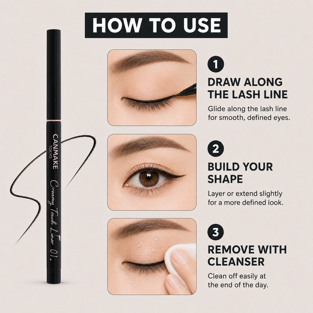 CANMAKE TOKYO Creamy Touch Eyeliner (Black) – 1 piece