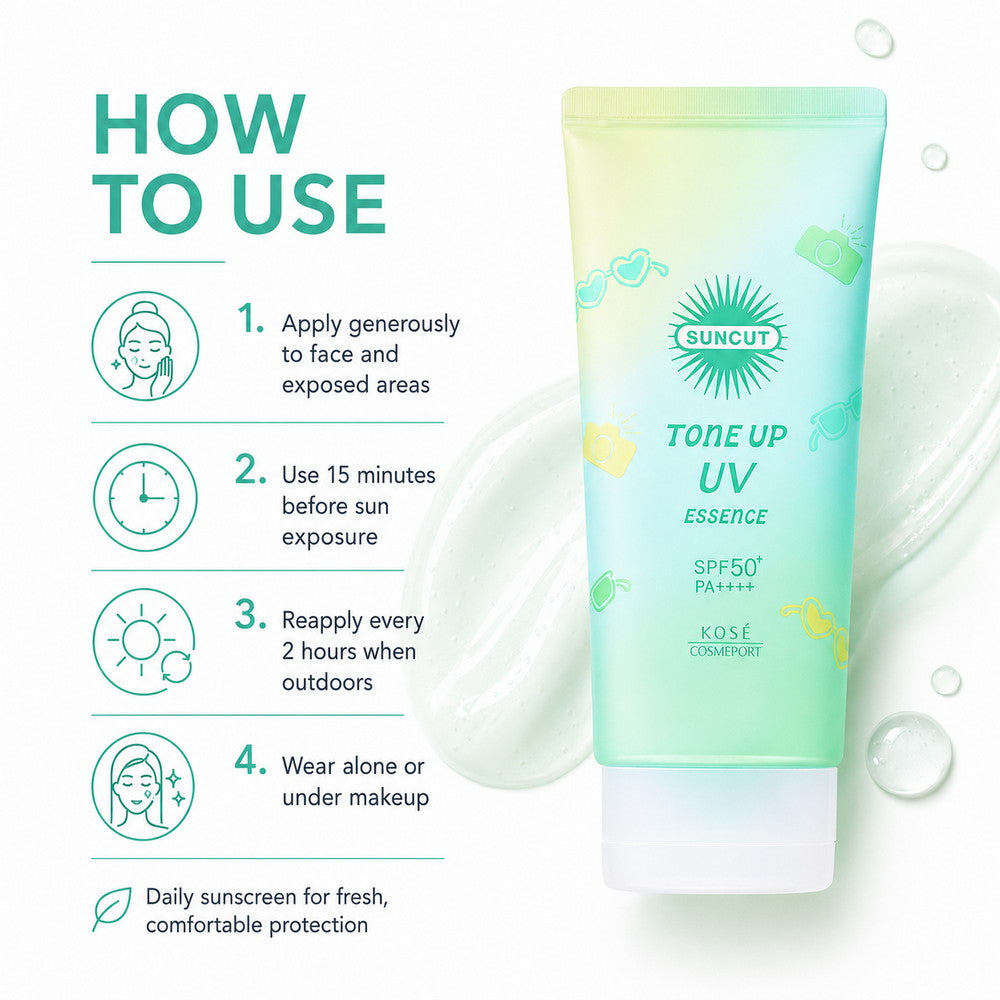 Suncut Tone Up UV Essence Mint Green SPF50+ PA++++ 80g