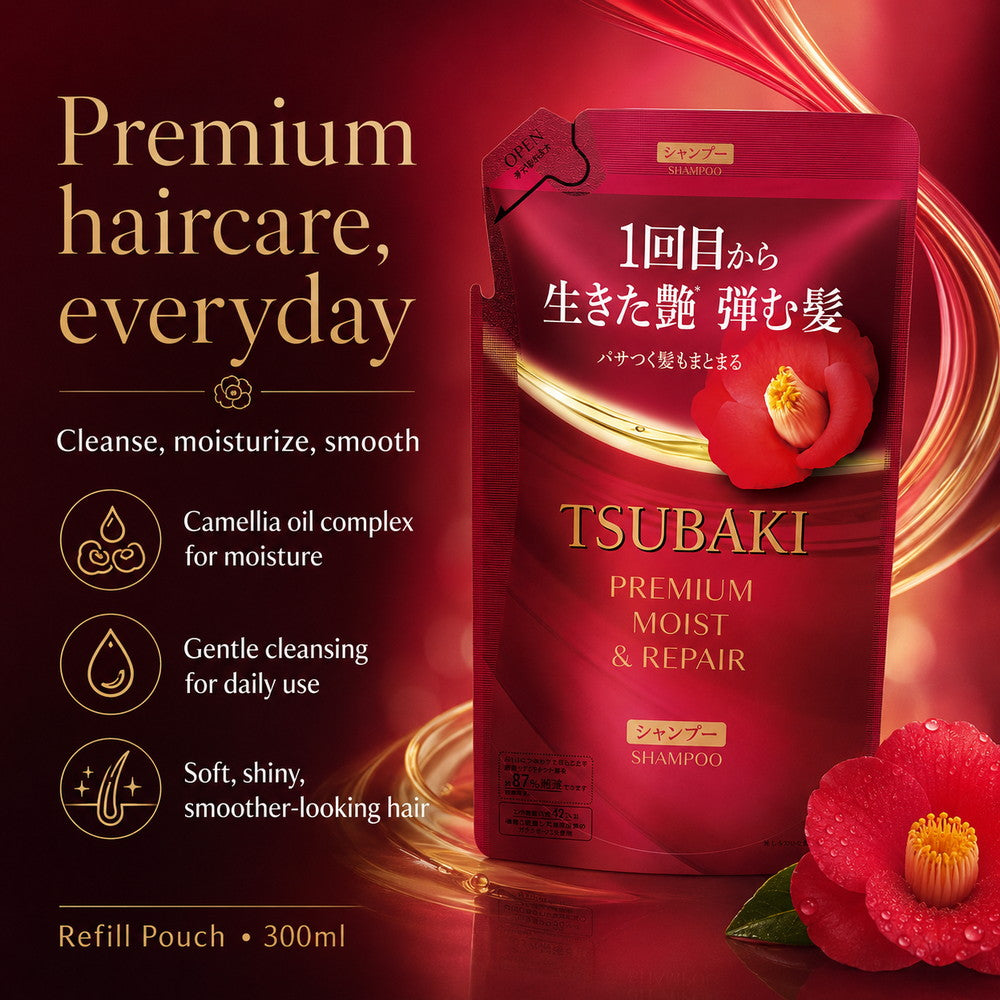 Tsubaki Extra Moist Shampoo Refill 300ml