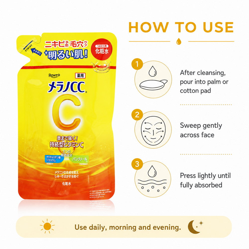 Melano CC Medicated Brightening Lotion (Moist Type Refill) – Vitamin C Toner 170ml