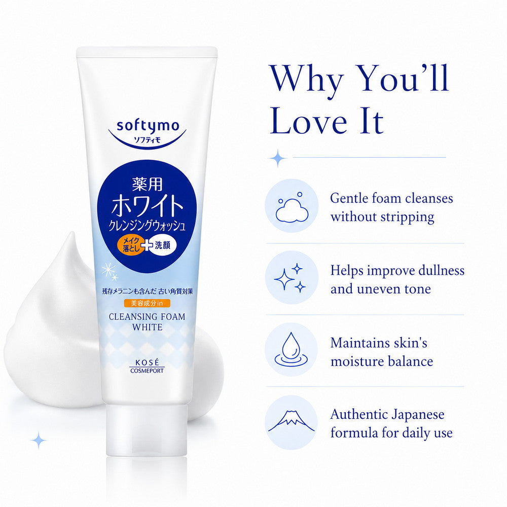 Softymo  Medicinal White Cleansing Foam Facial Wash 190g