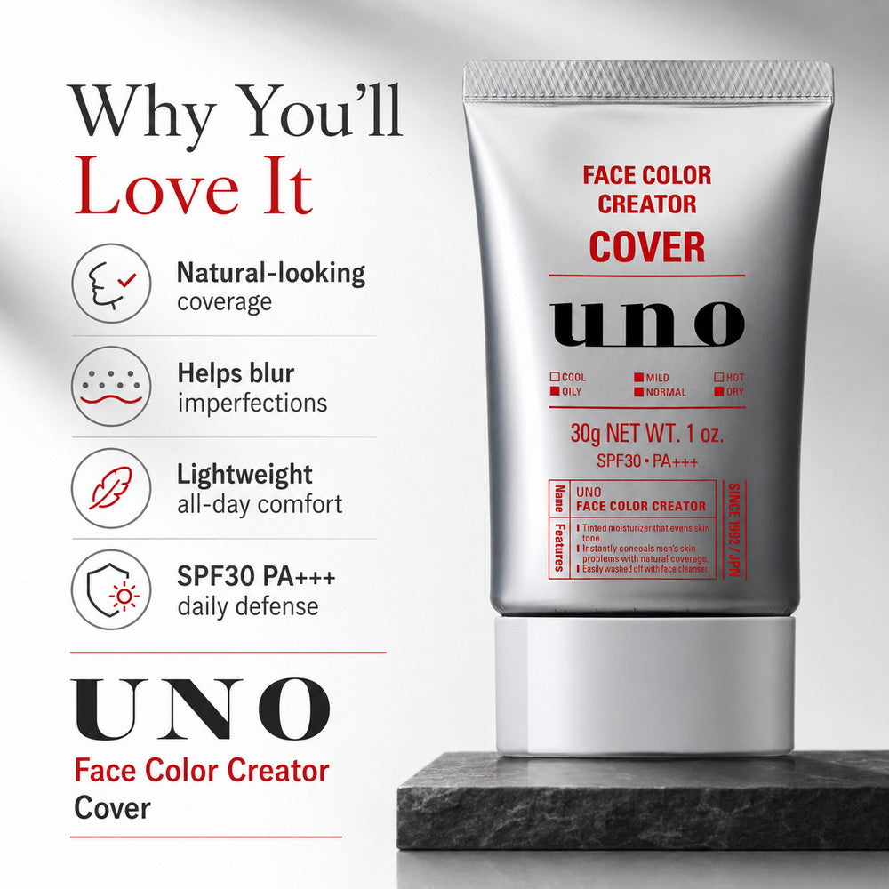 Men's Face Color Creator (Natural) – Tone-Up & Color Correcting Base