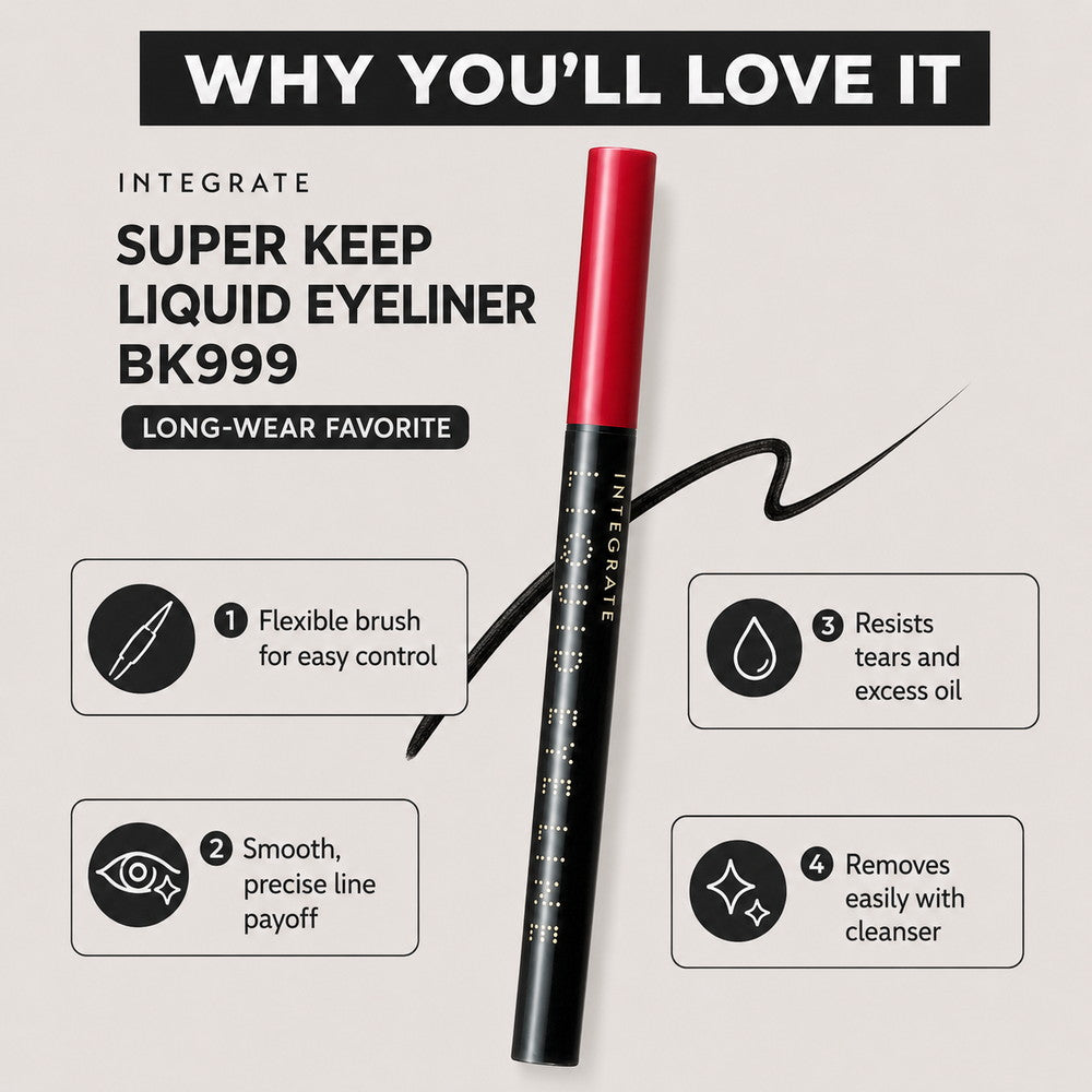 Integrate Super Keep Liquid Eyeliner BK999 0.5ml