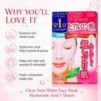 Clear Turn White Face Mask Hyaluronic Acid 5 sheets