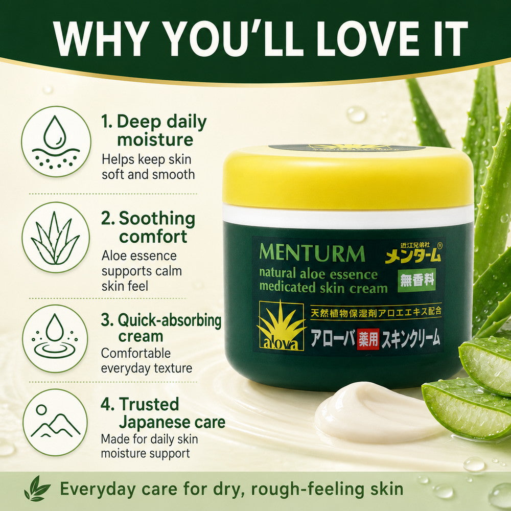 Menturm Natural Aloe Essence Medicated Skin Cream 185g
