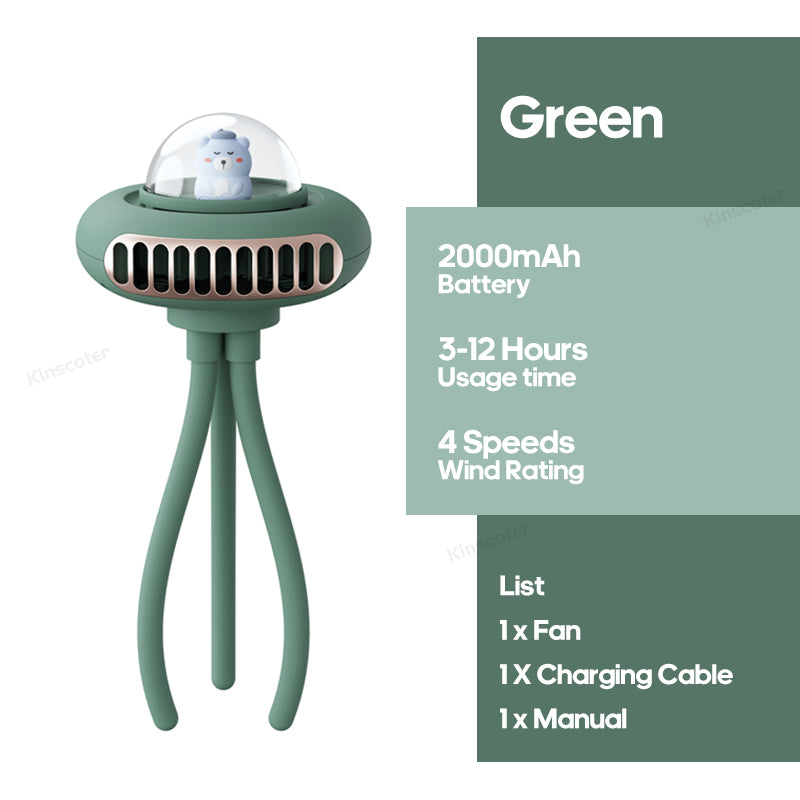 New Stroller Fan Rechargeable Portable Folding Electric Fan