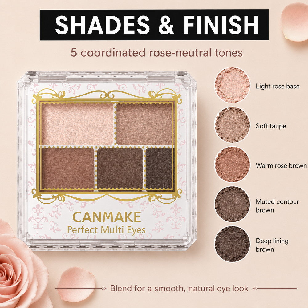 CANMAKE TOKYO Perfect Multi Eyeshadow Rose 3.3g