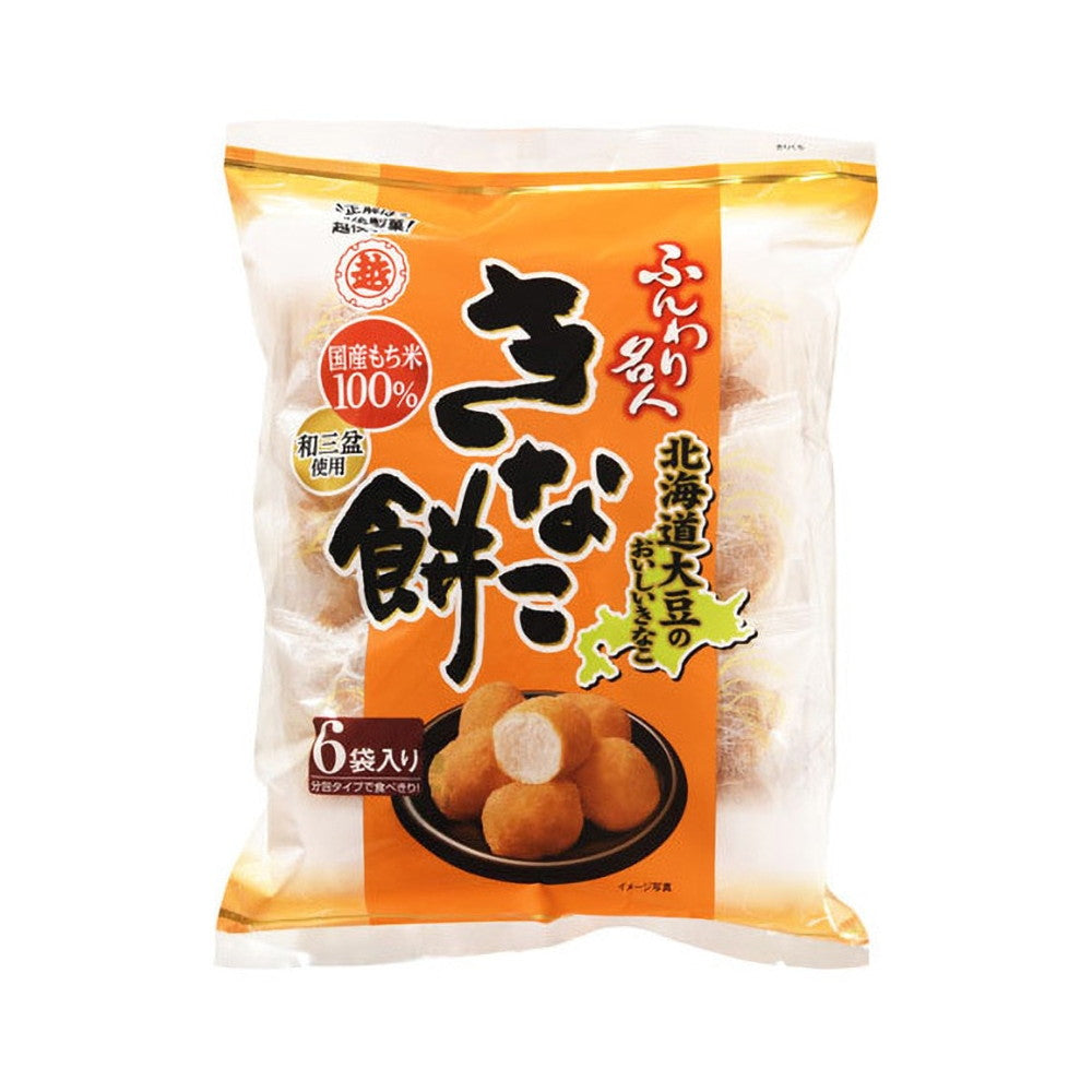 Funwari Meijin Mochi Puffs Snack Kinako Flavor 75g (Pack of 6)