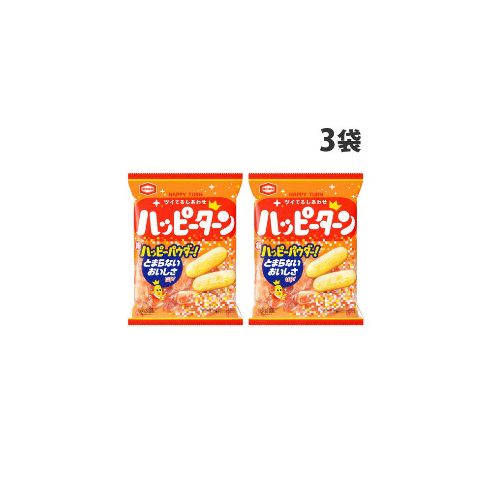 Happy Turn Senbei Rice Crackers 96g (Pack of 3 Bags)