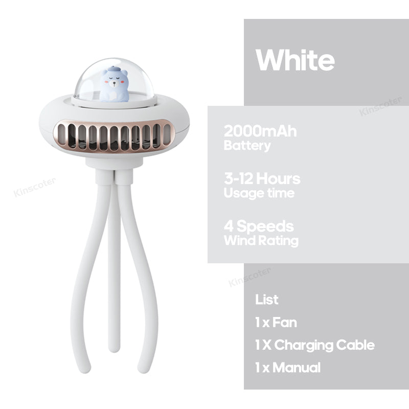 New Stroller Fan Rechargeable Portable Folding Electric Fan